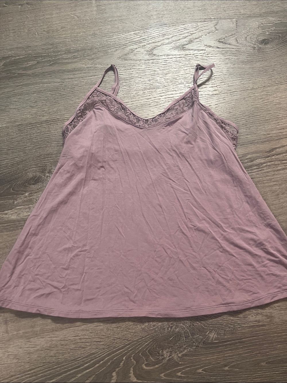Women's Lace-Trim Camisole Tank Top - Dusty Rose